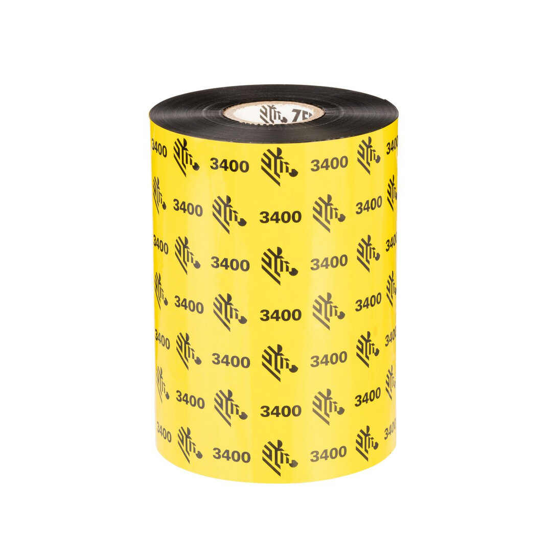 Värinauha Zebra Wax/Resin 3400 | 83 mm x 450 m | 25 mm hylsy (03400BK08345)