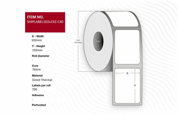 Kollilappu Capture 102 x 192 mm (SHIPLABEL102X192-C76)