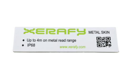UHF-TUNNISTE Xerafy Platinum Metal Skin NXP UCODE 9, ETSI (X50A3-EU011-U9)