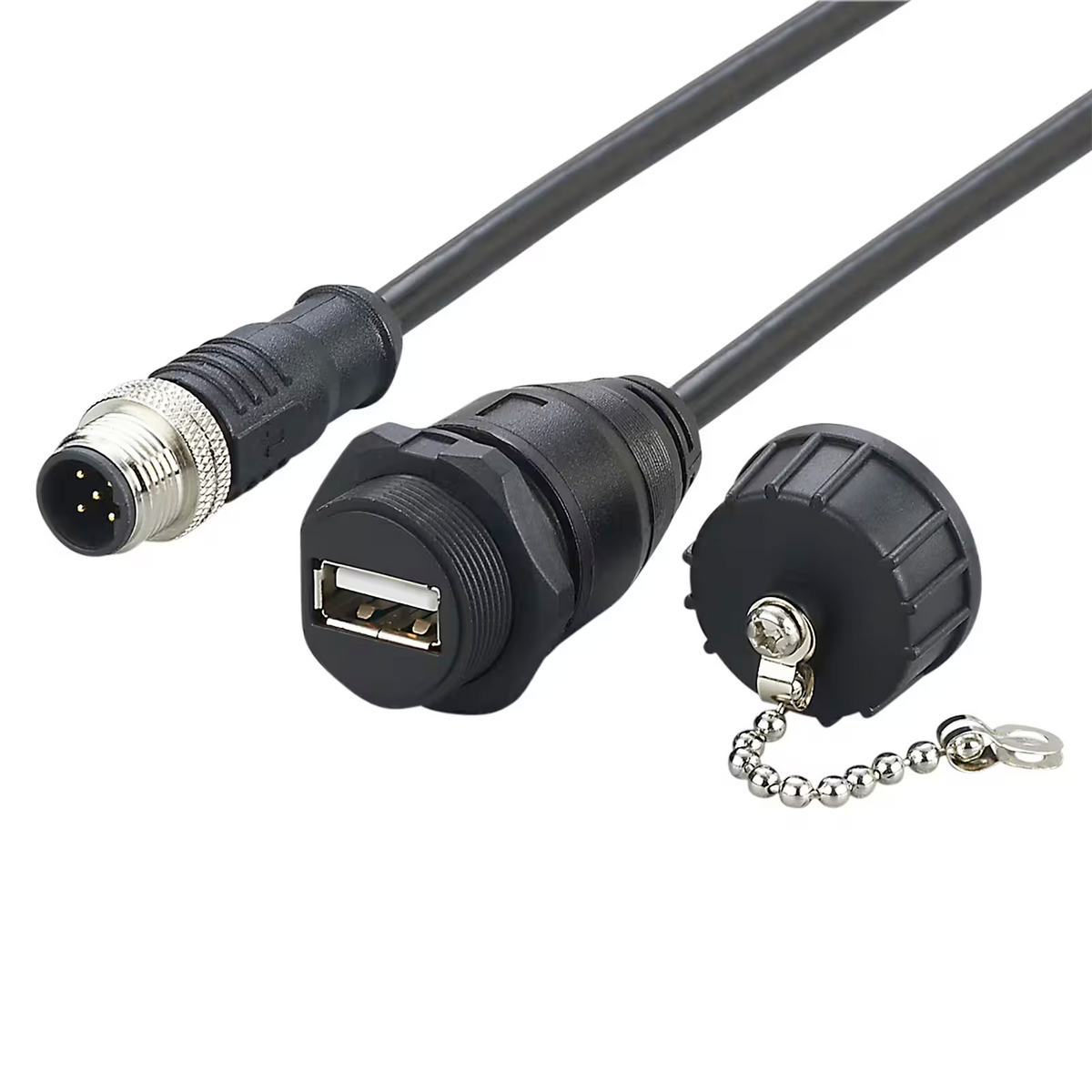 ifm USB-A naaras - M12 -kaapeli (EC2099)
